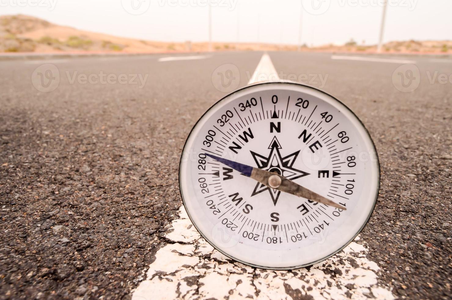 Compass on the road photo