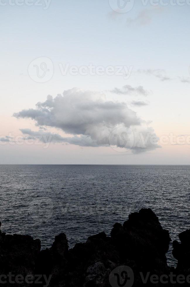 Sunset over the sea photo