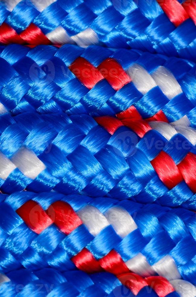 Blue, red and white rope photo