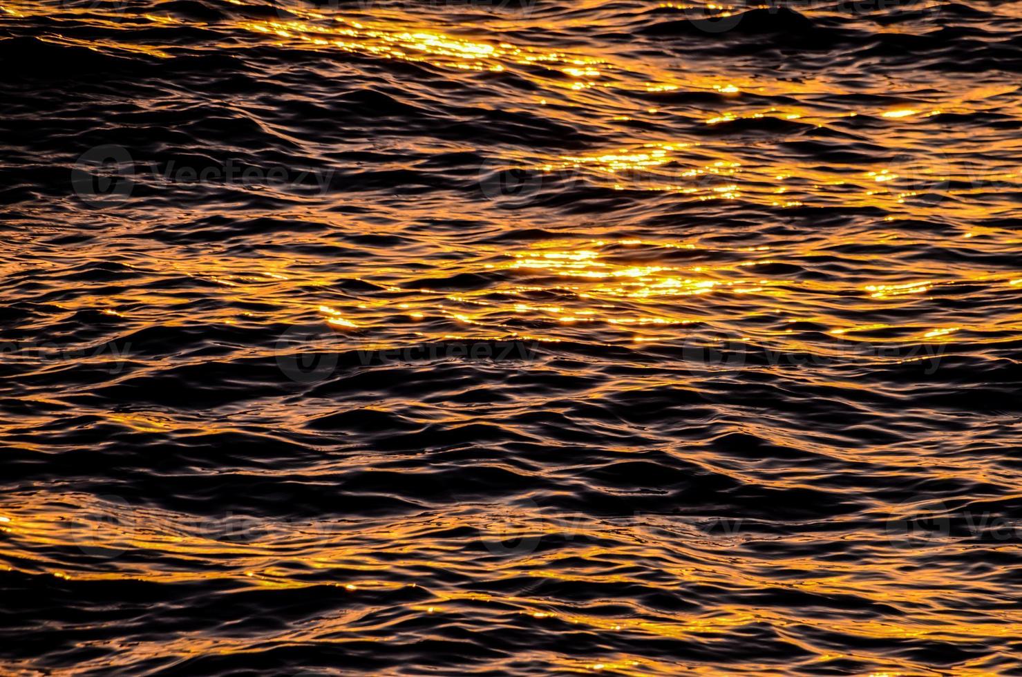 Sunset reflection on the sea photo