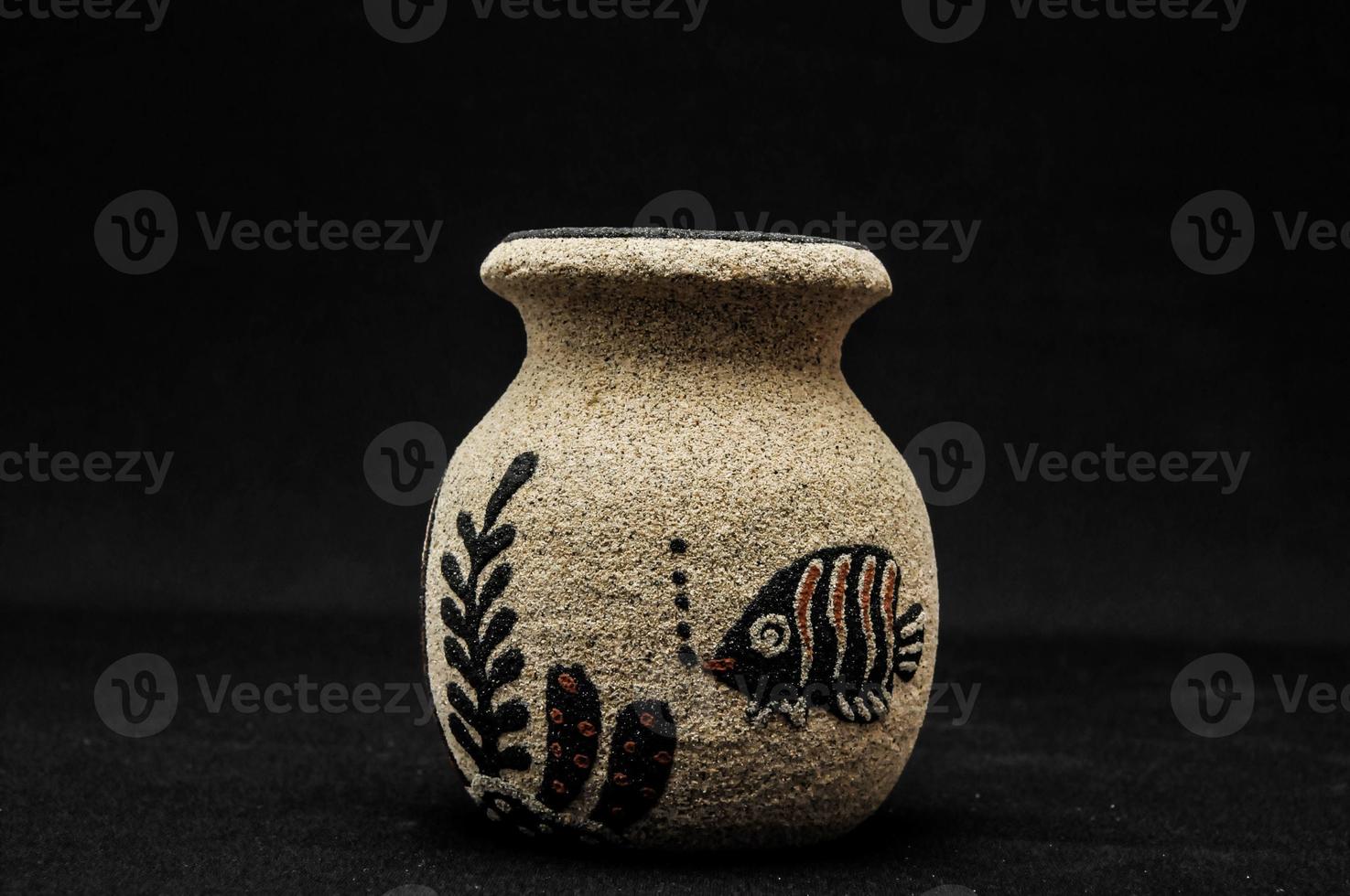 Vase on black background photo