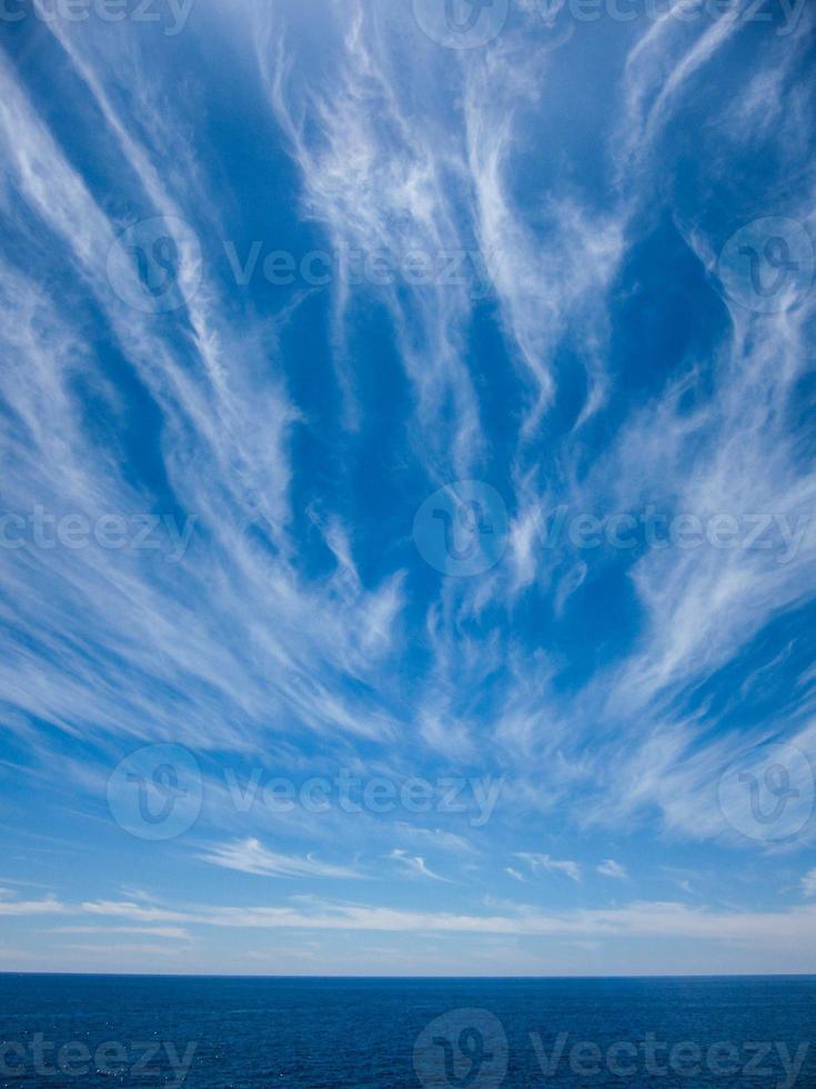 Blue sky over the sea photo