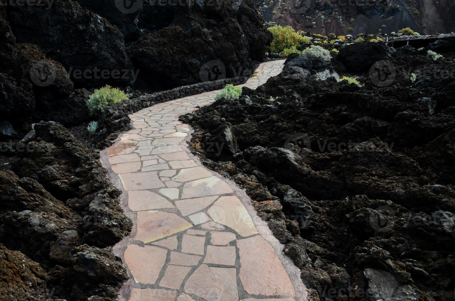 Winding stone path photo