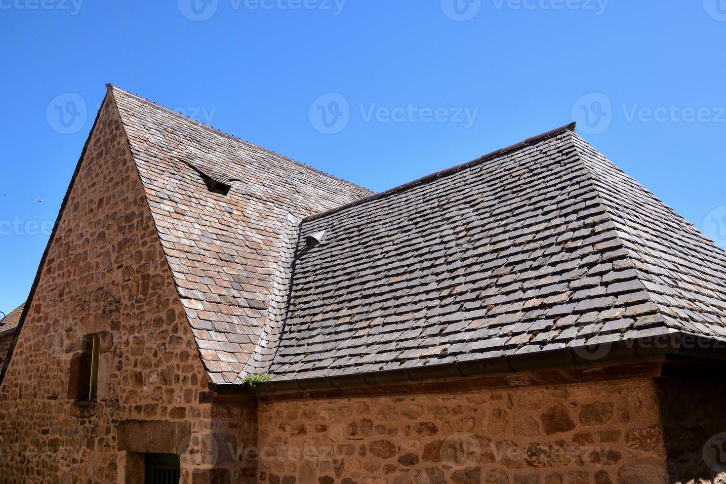 Roof of an old house photo