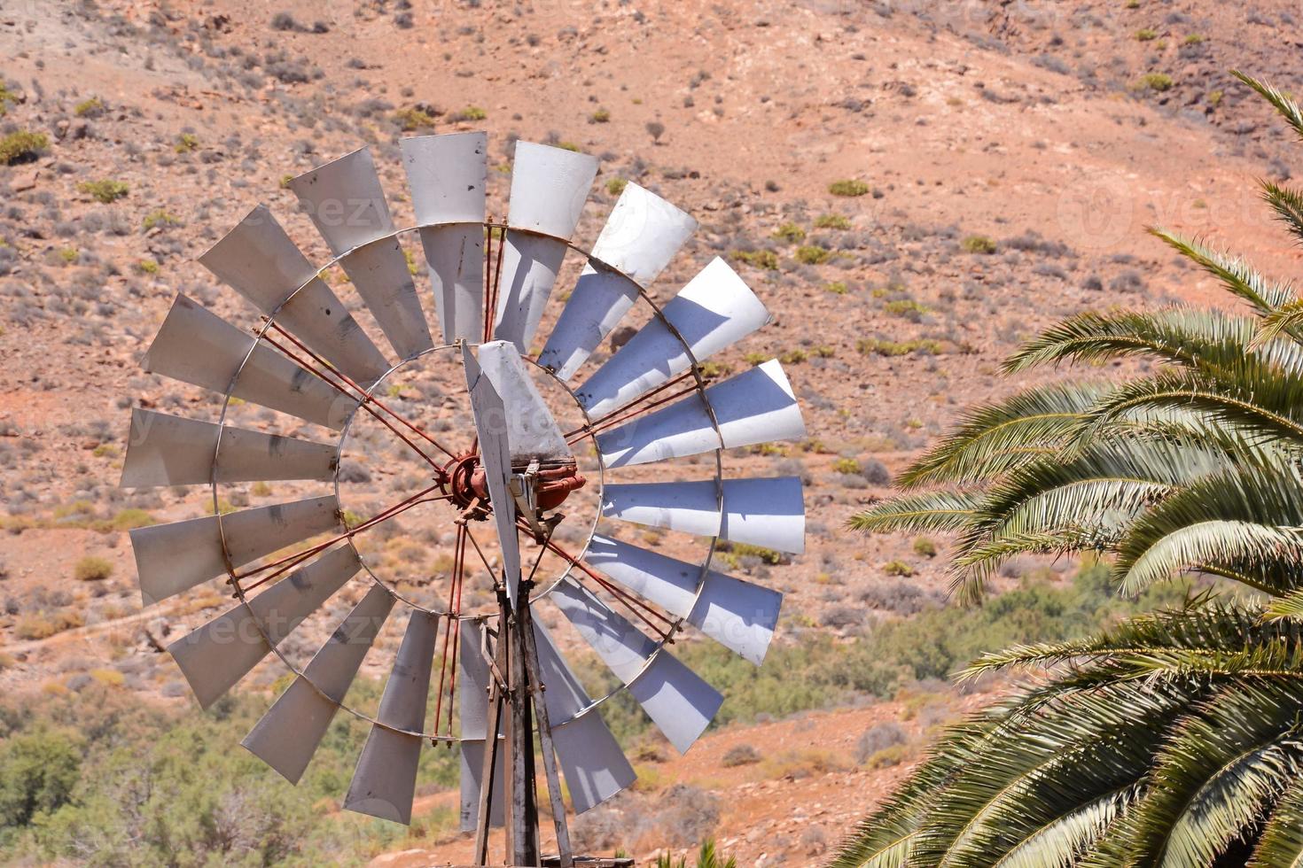 View with traditional windmill photo