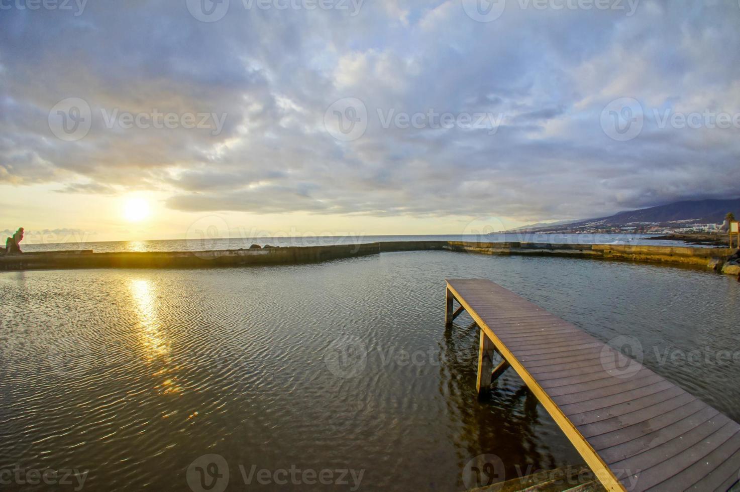 Sunset over the sea photo