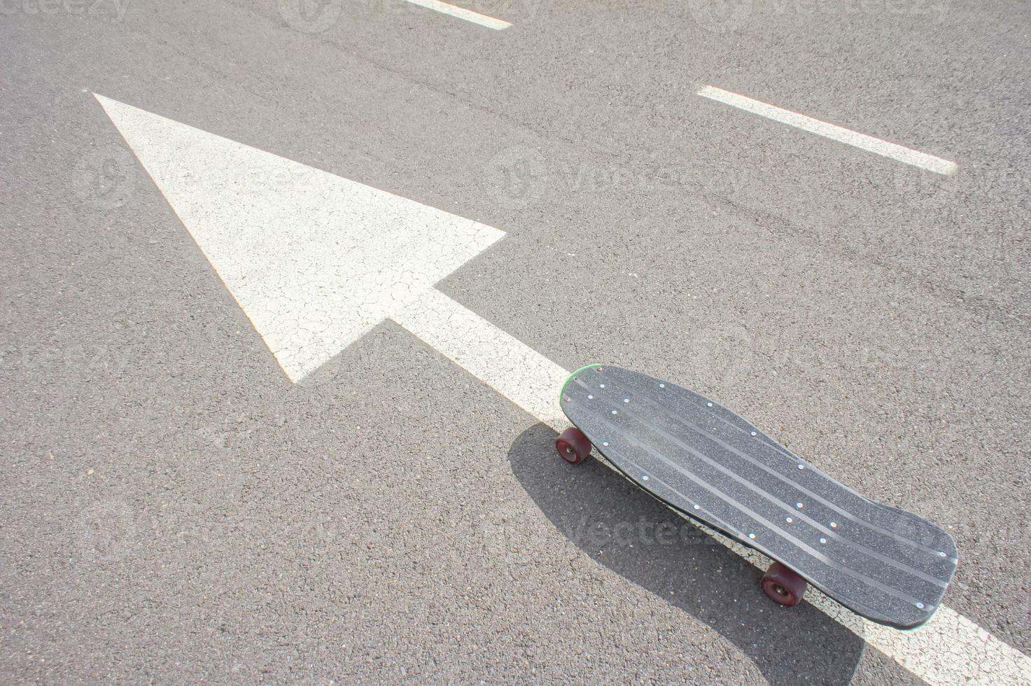 Skateboard on the road photo