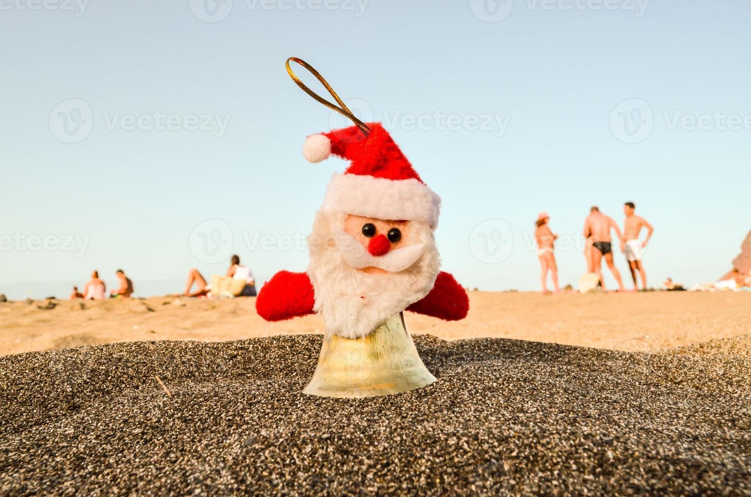 Santa at the beach photo