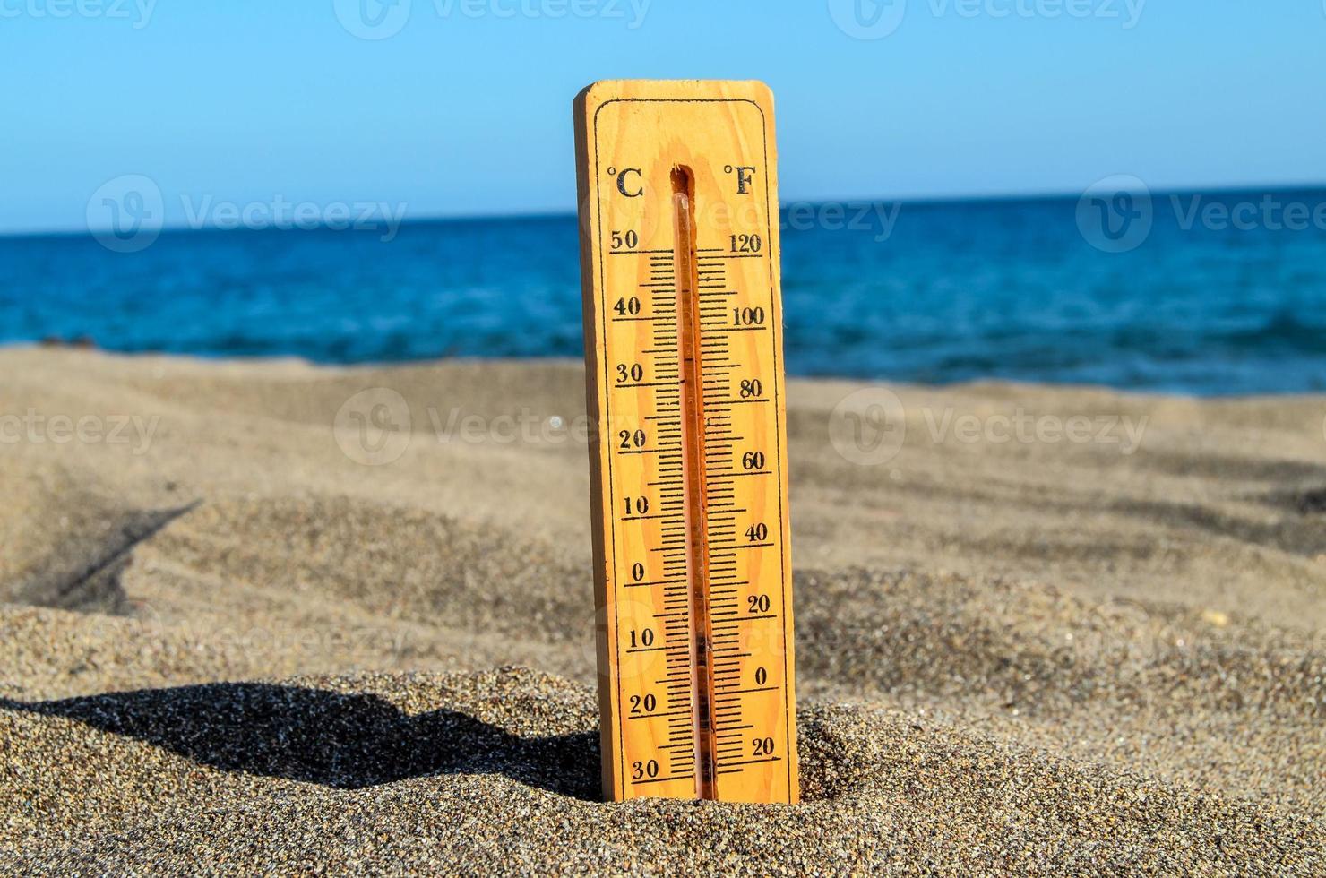 Thermometer at the beach photo