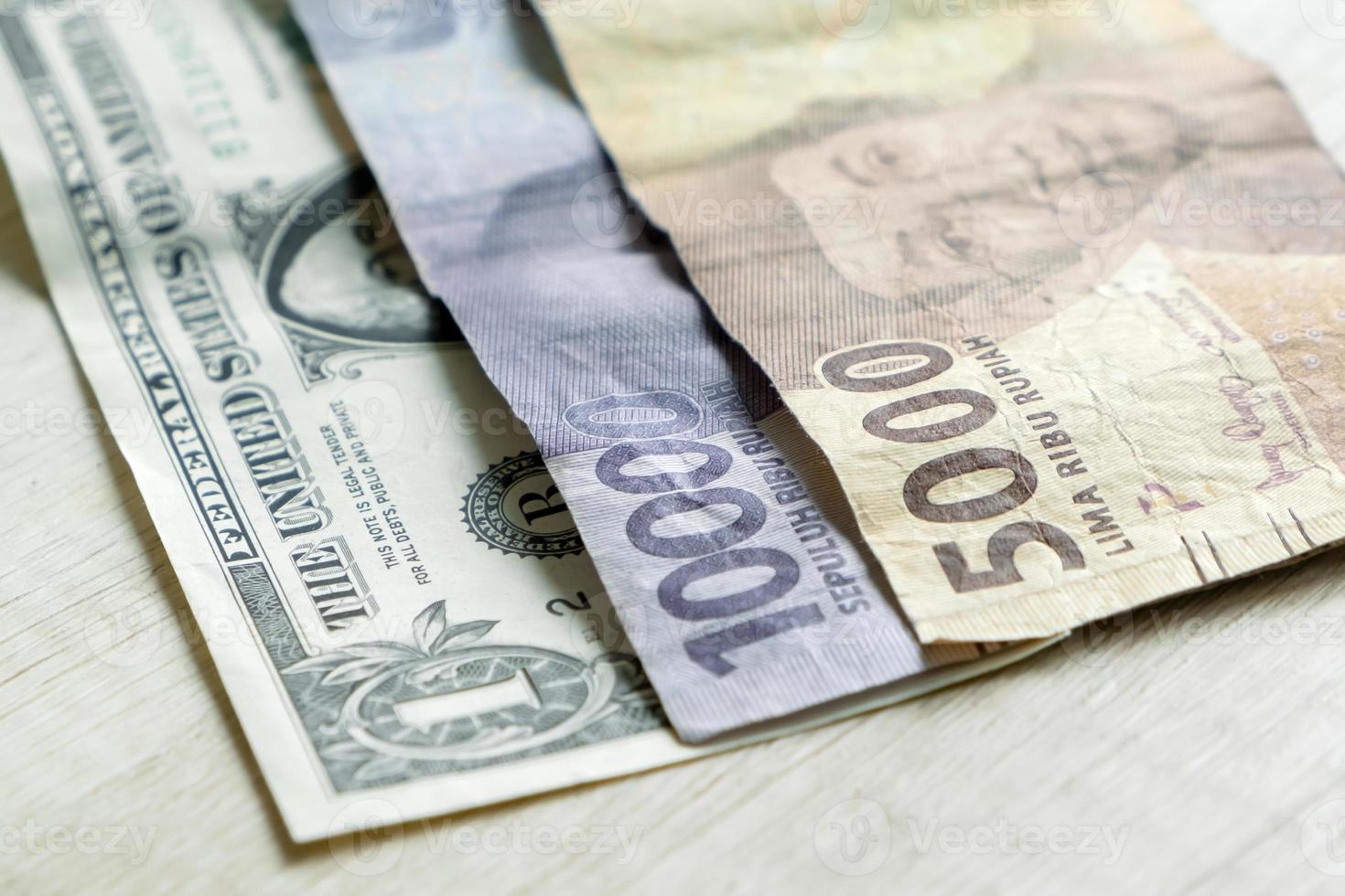 one-dollar-bills-and-15-000-rupiah-banknotes-currency-exchange-concept