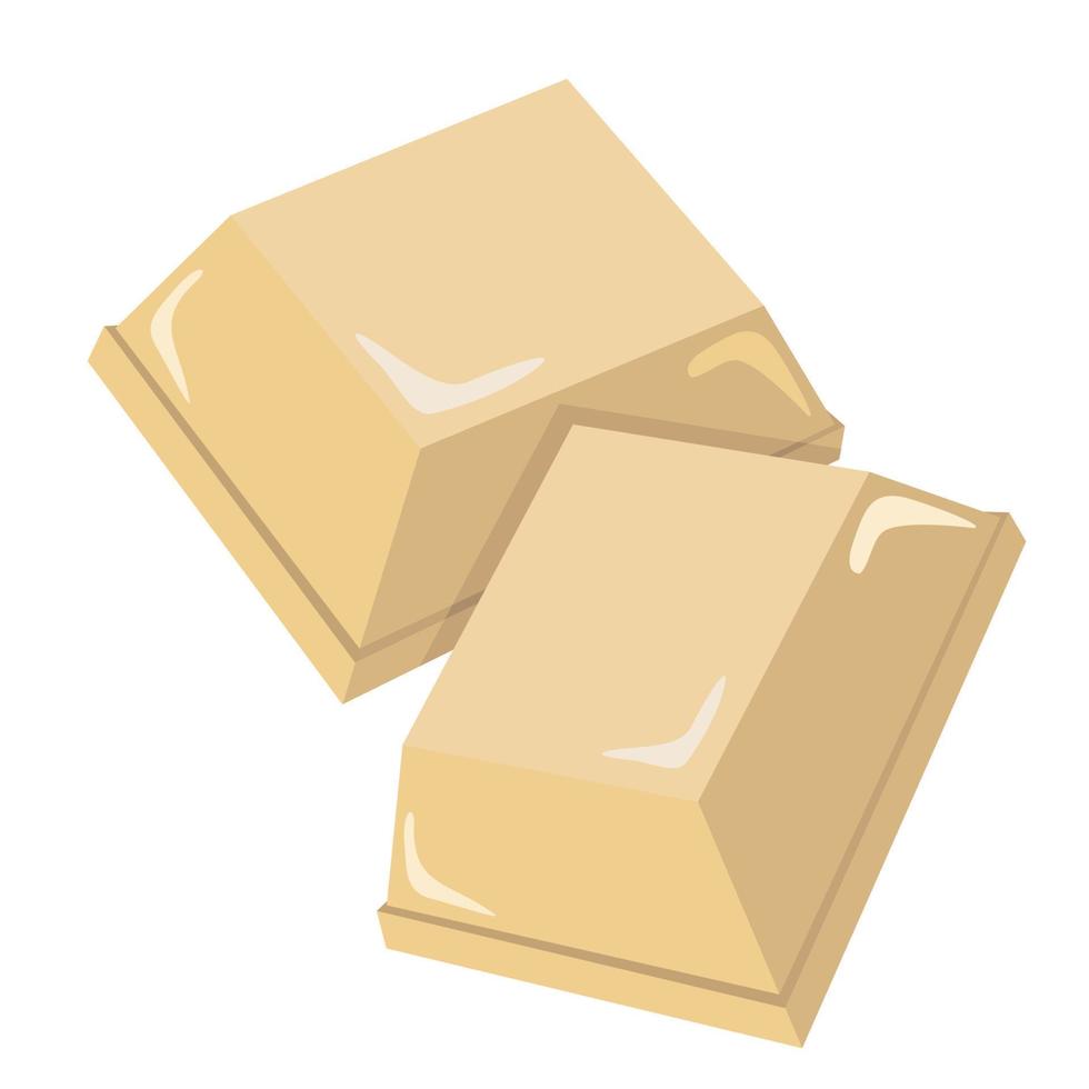 white Chocolate two piece flat design 19564211 Vector Art at Vecteezy