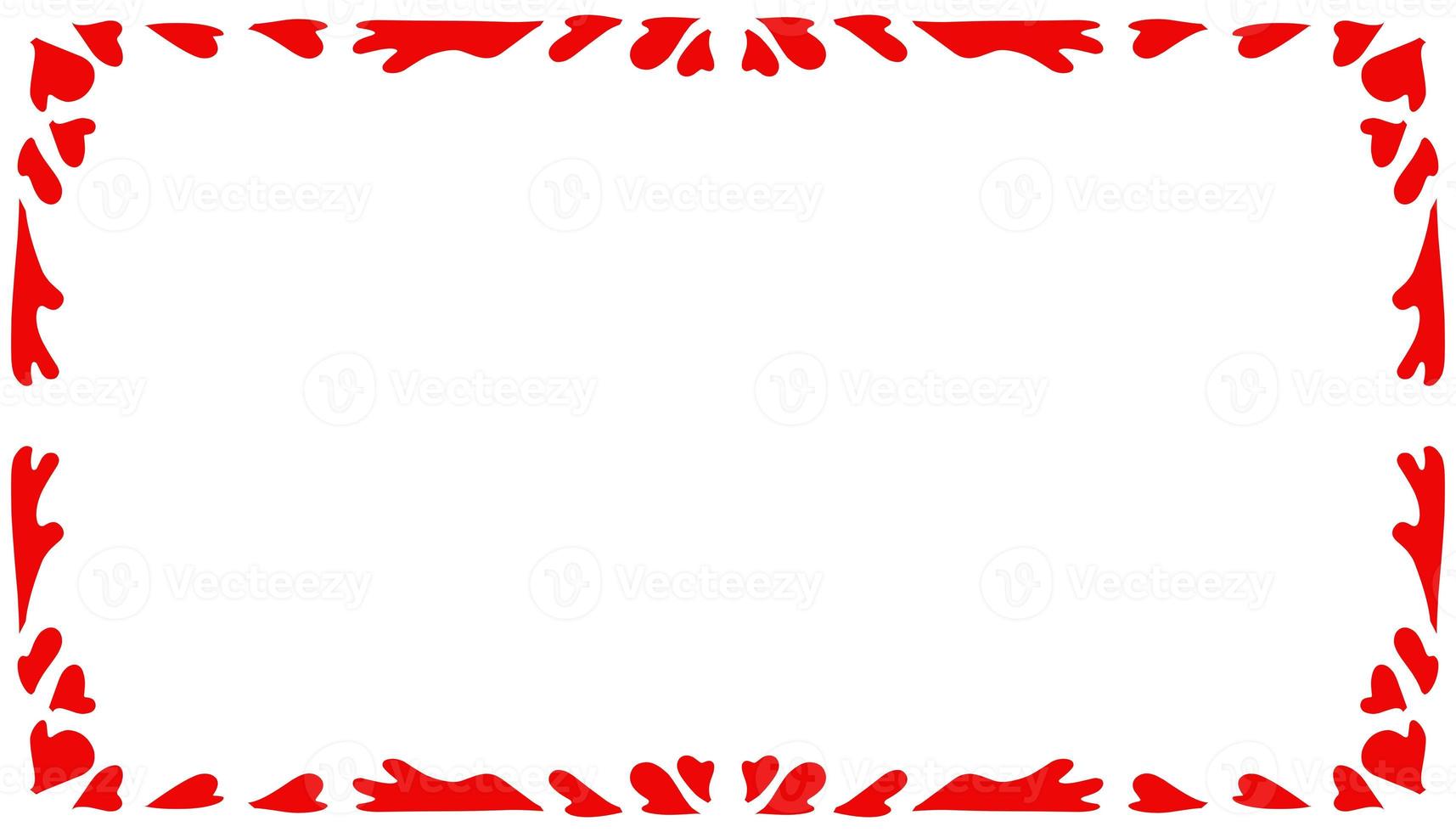 Abstract background with red love shape frame photo
