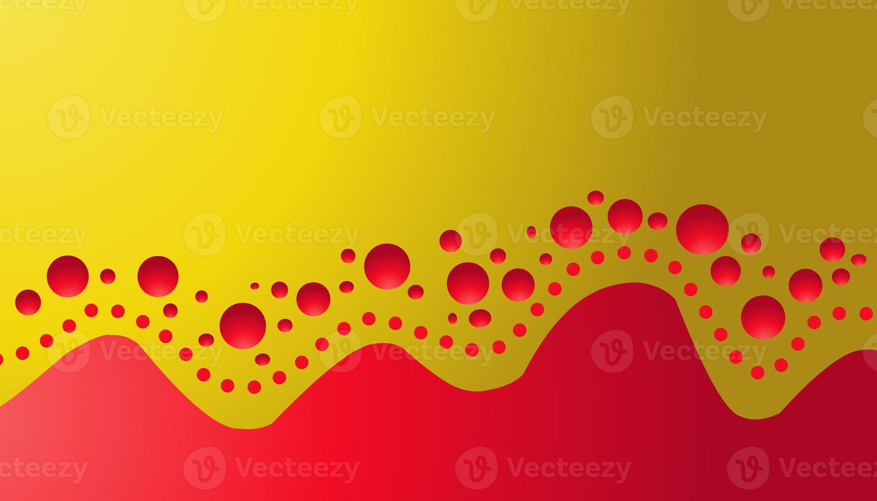 Background illustration gold with red liquid and balls photo