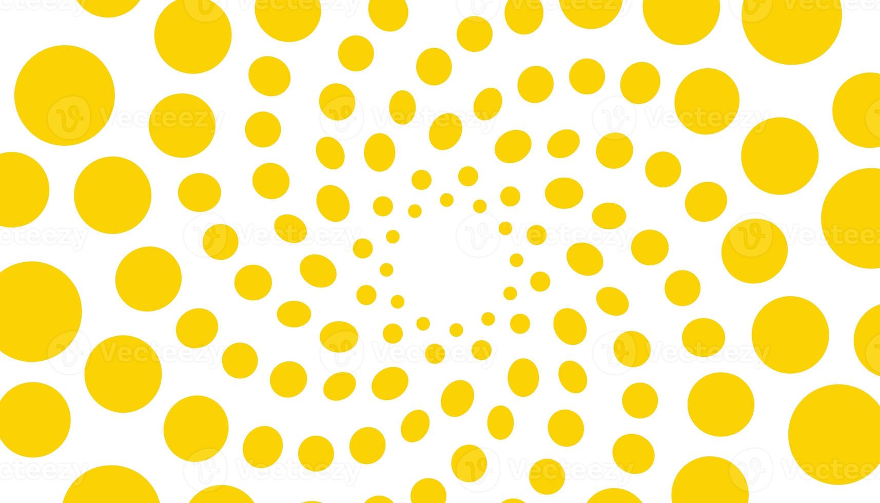 Abstract background with yellow spiral balls photo