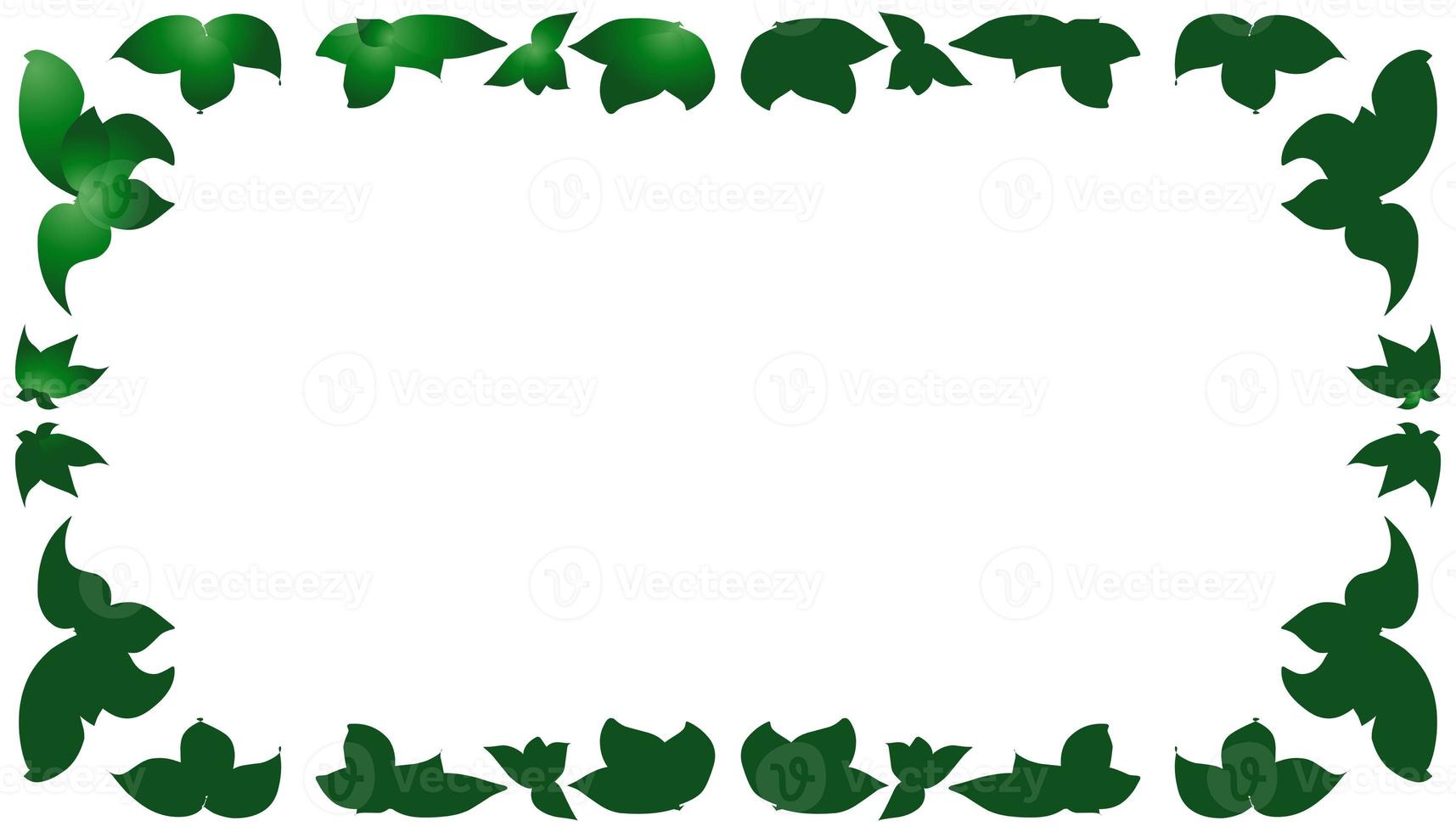 Abstract background with gradient green leaf pattern frame photo
