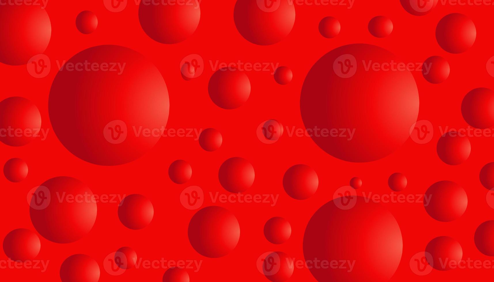 Red gradient abstract illustration background with balls photo