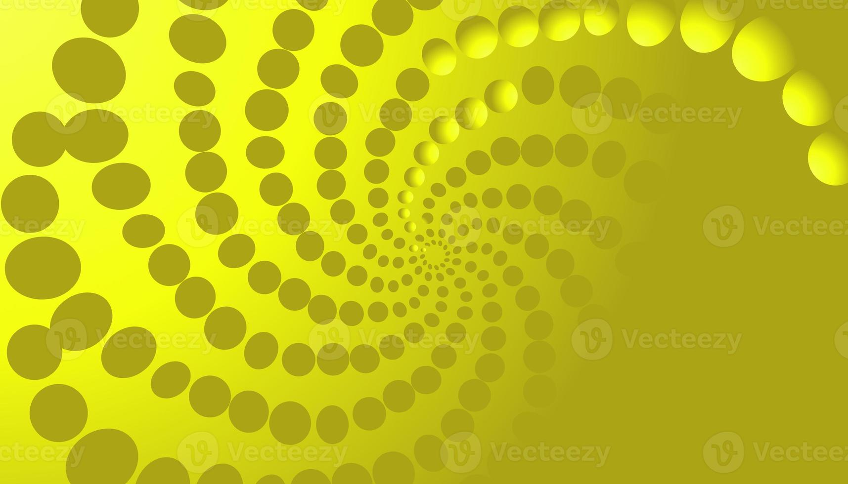 Abstract background with yellow gradient spiral balls photo