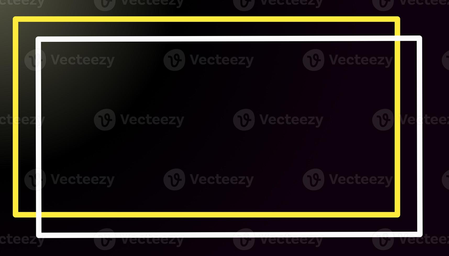 Black abstract background with yellow and white frame photo