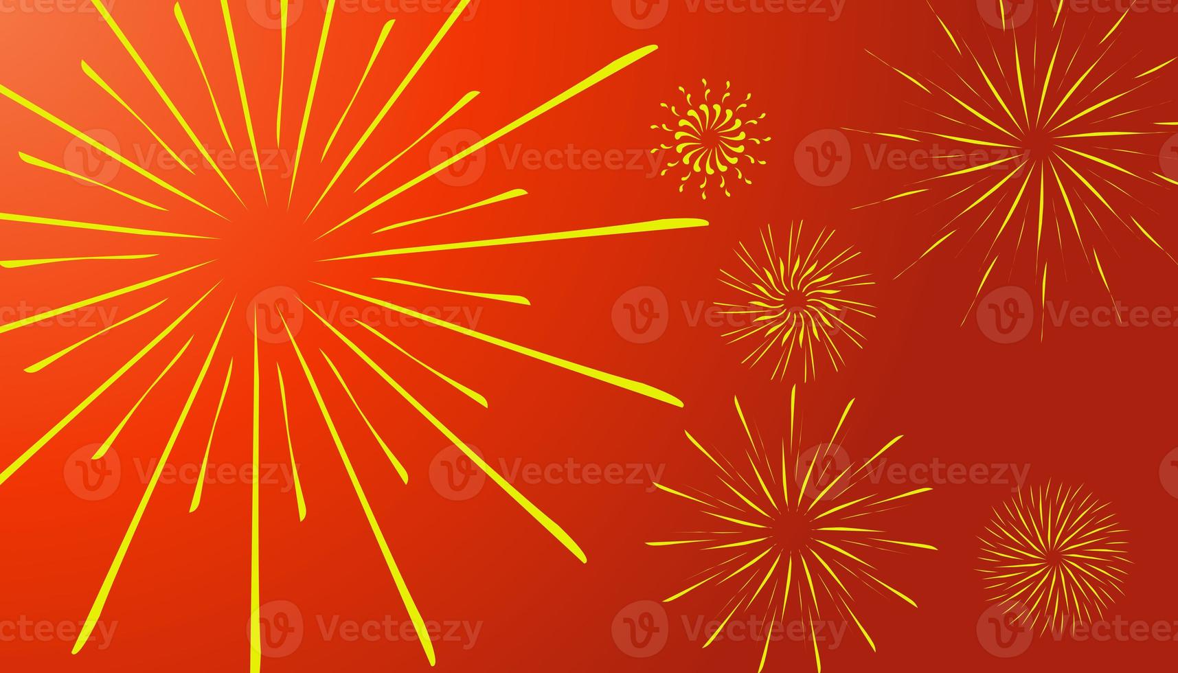 Orange gradient abstract illustration background with yellow fireworks pattern photo