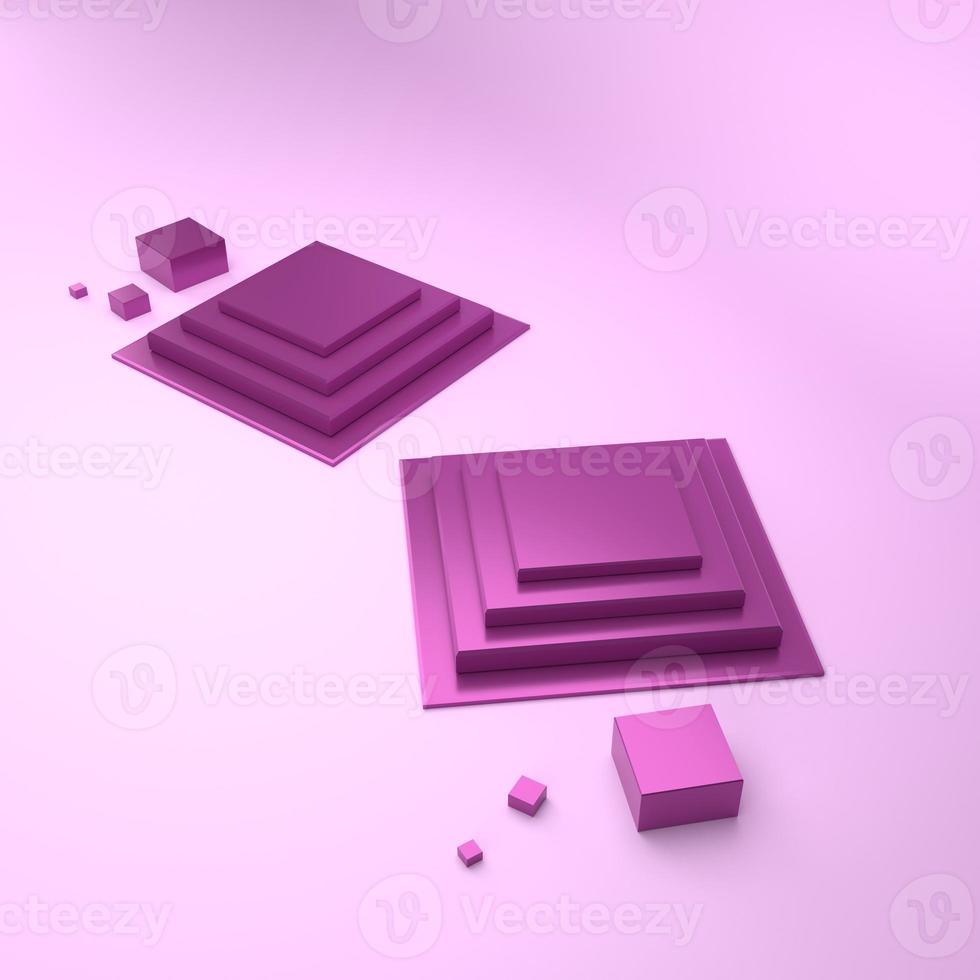 simple podium product display box. 3D rendering photo