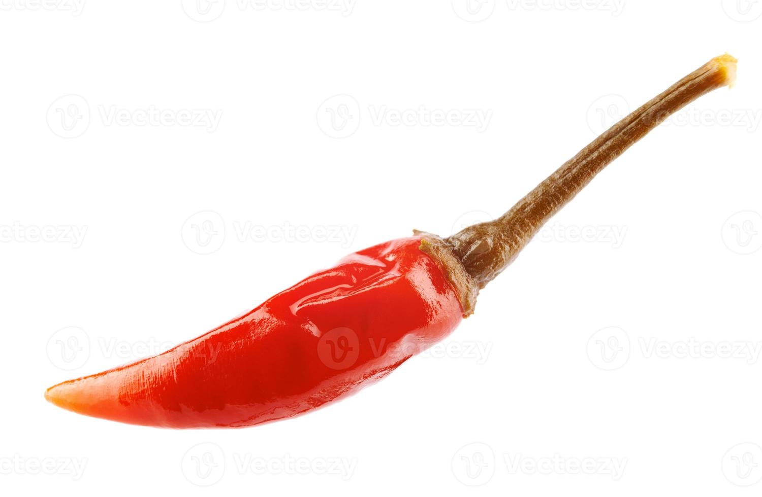 Pickled chili pepper isolated on white background. Full clipping path. photo