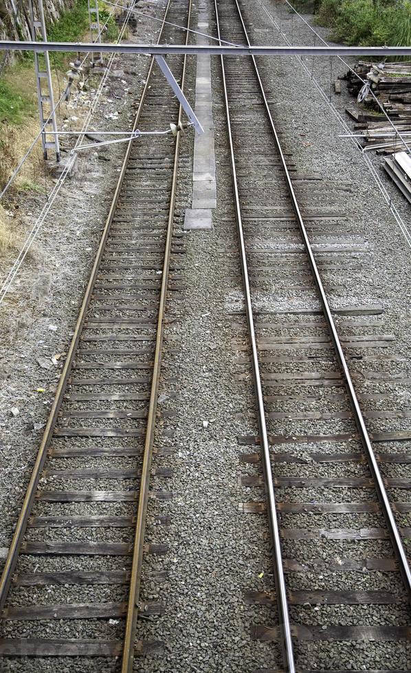 viejas vías del tren foto