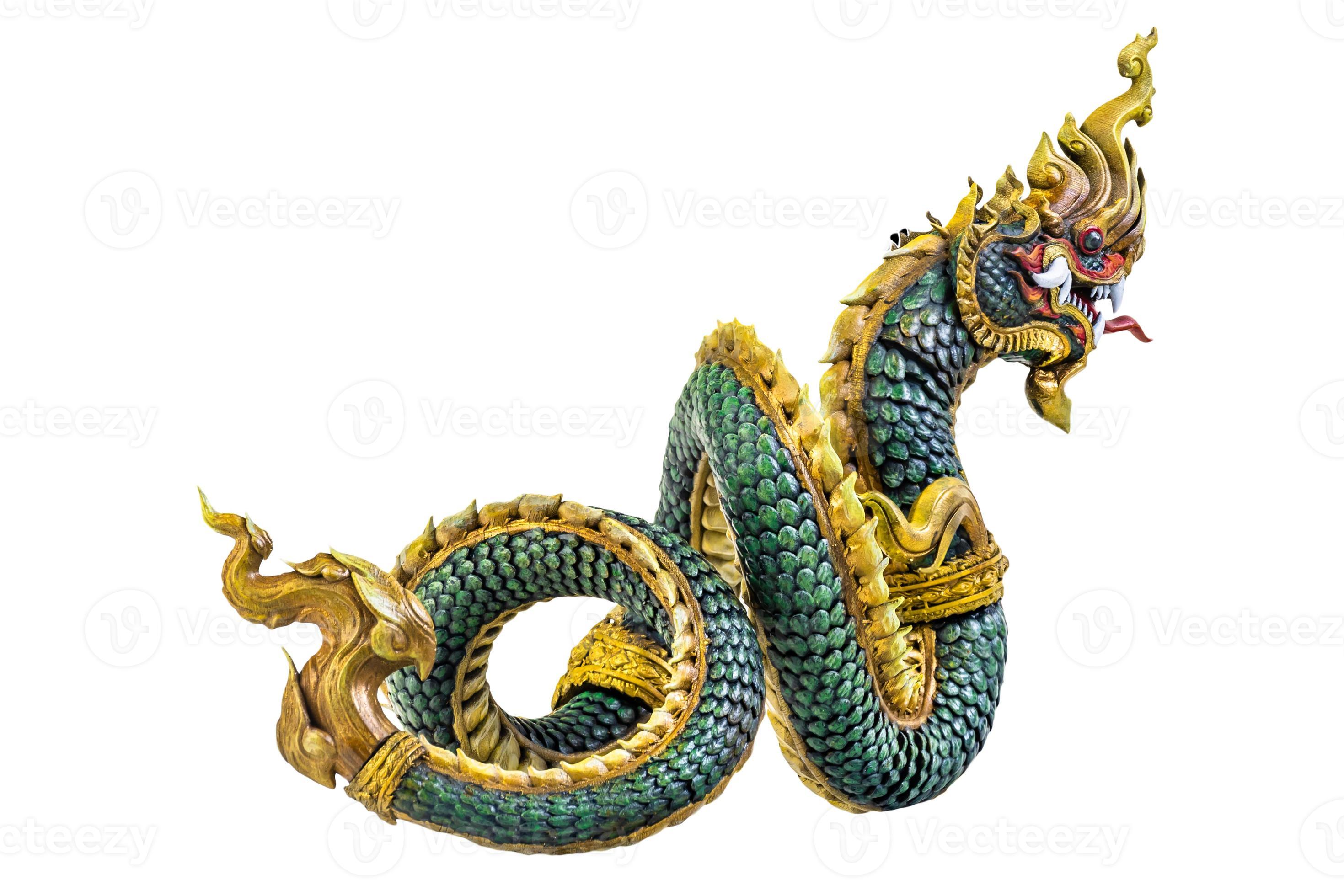 re di naga, naka Tailandia Drago o serpente re su bianca sfondo 19627462  Stock Photo su Vecteezy
