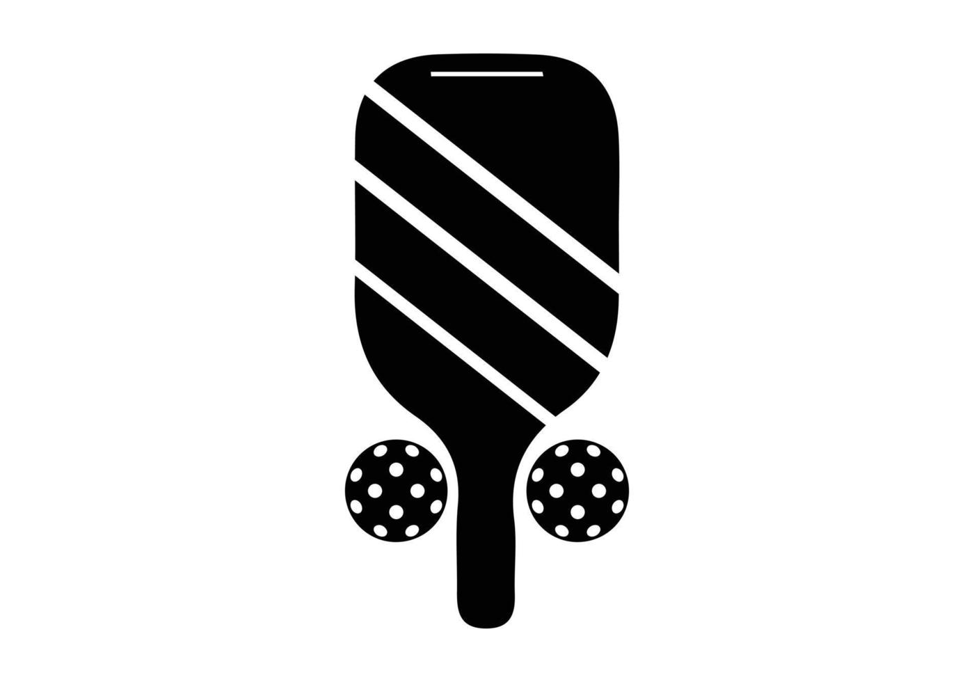 Vector Pickleball silhouette Pickleball club and icons vector illustration