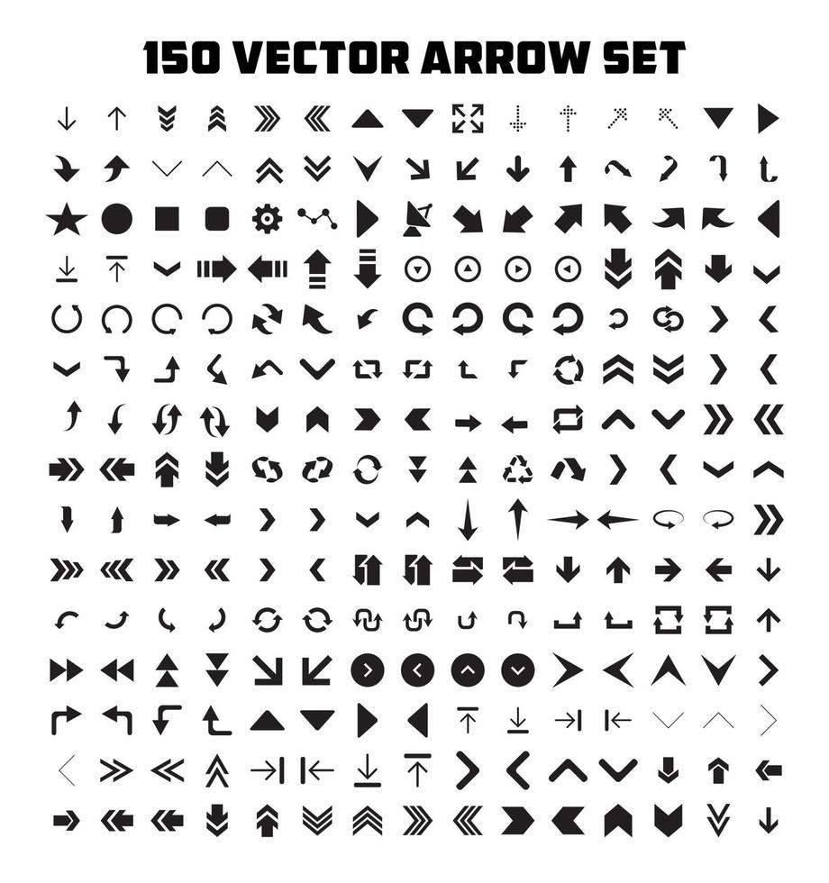 conjunto de vectores de flechas