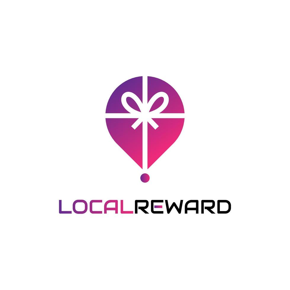 Simple Pin Point Gift Logo Design Inspiration vector