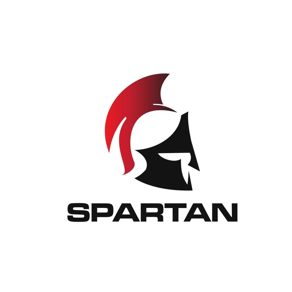 Simple Modern Sparta Warrior Face Logo Design Template vector