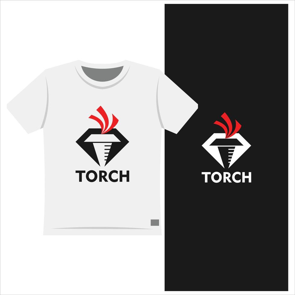 Torch Illustration Sport print design idea vector