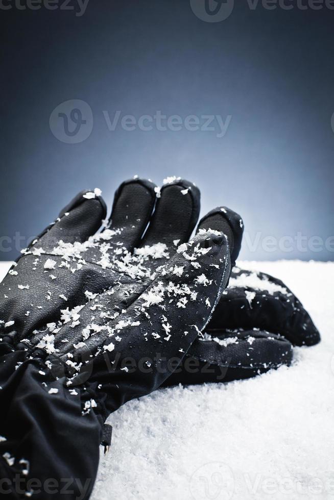 Gloves over the snow photo