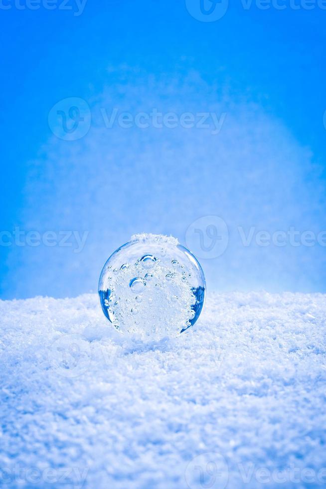crystal ball in the snow photo