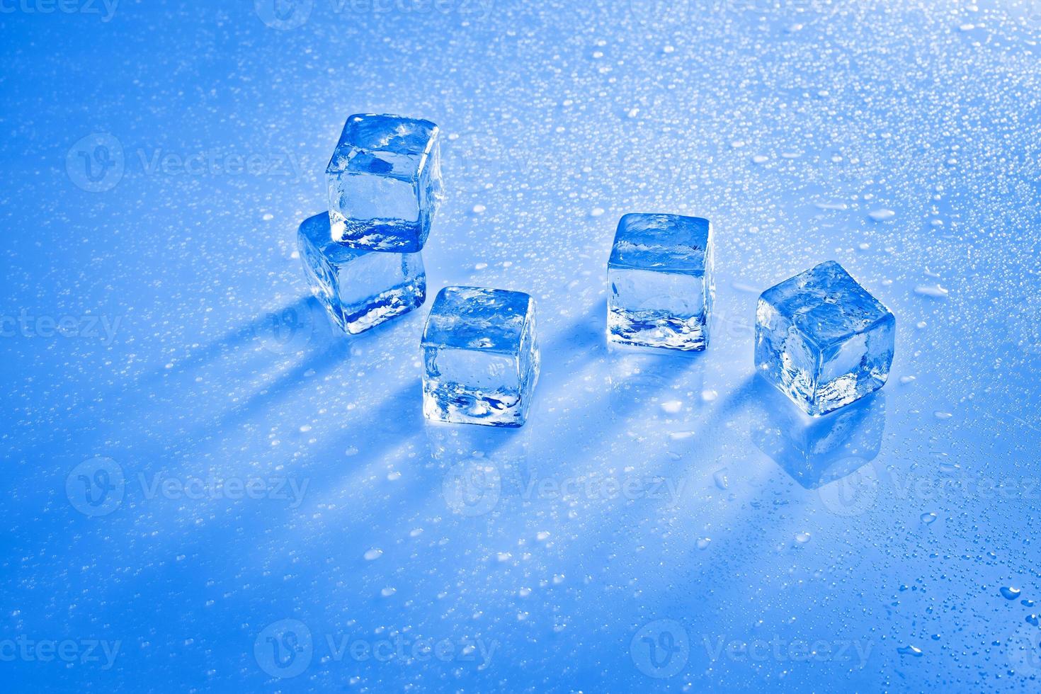 wet ice cubes photo