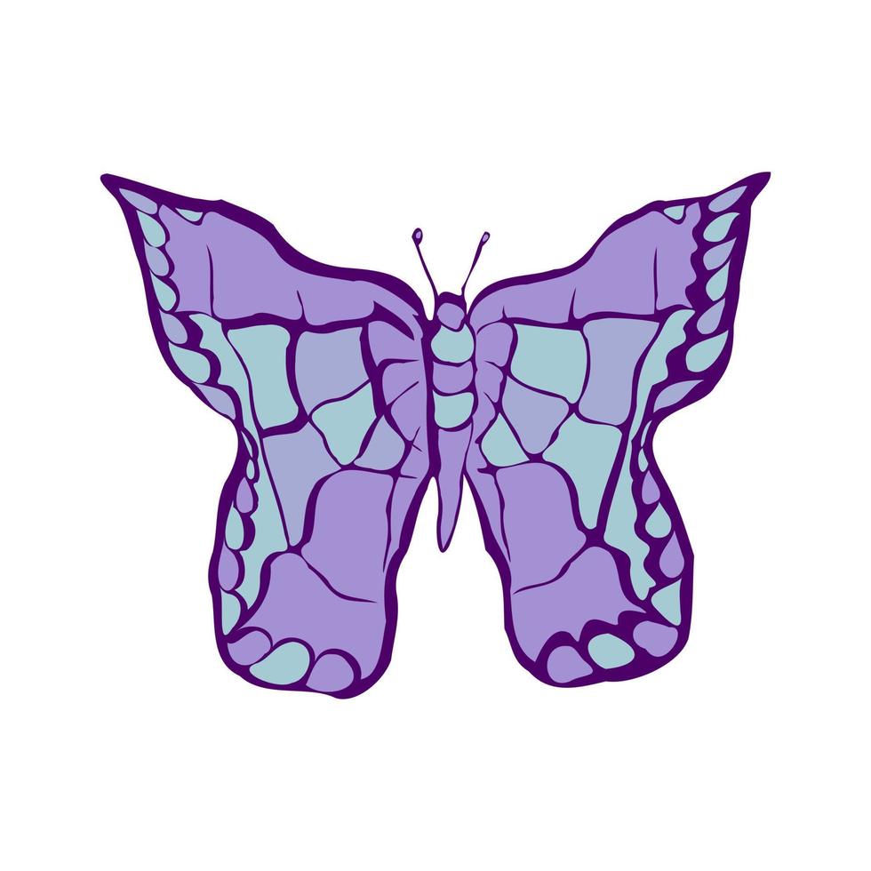 Purple Butterfly texture on the white background vector