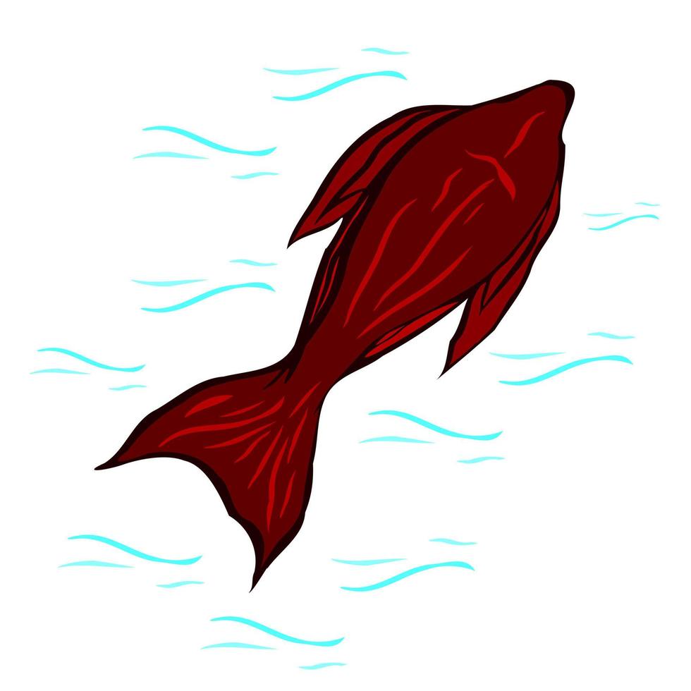Fish cartoon vector on the white background