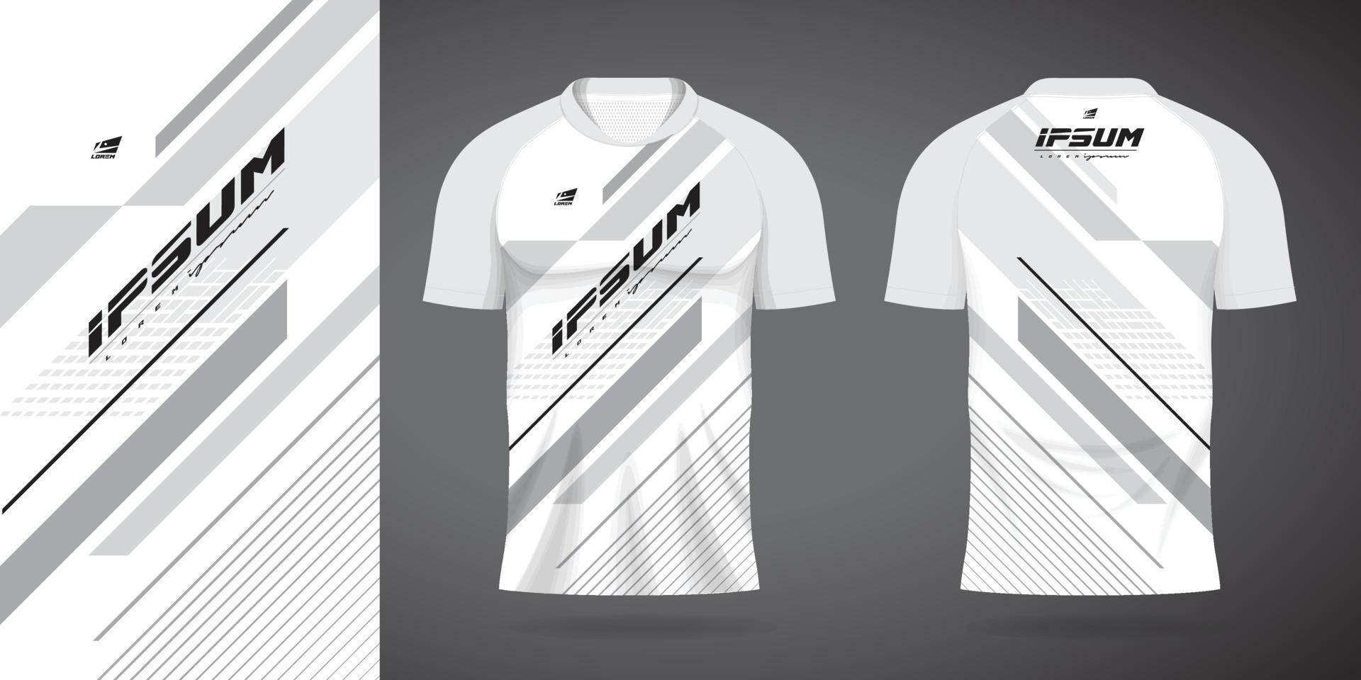 plantilla de diseño deportivo de camiseta blanca vector