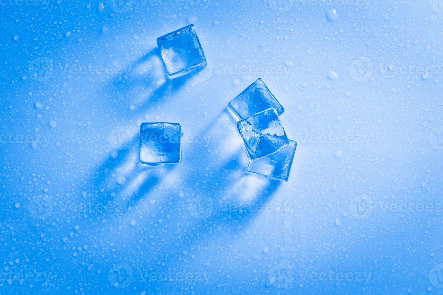 wet ice cubes photo