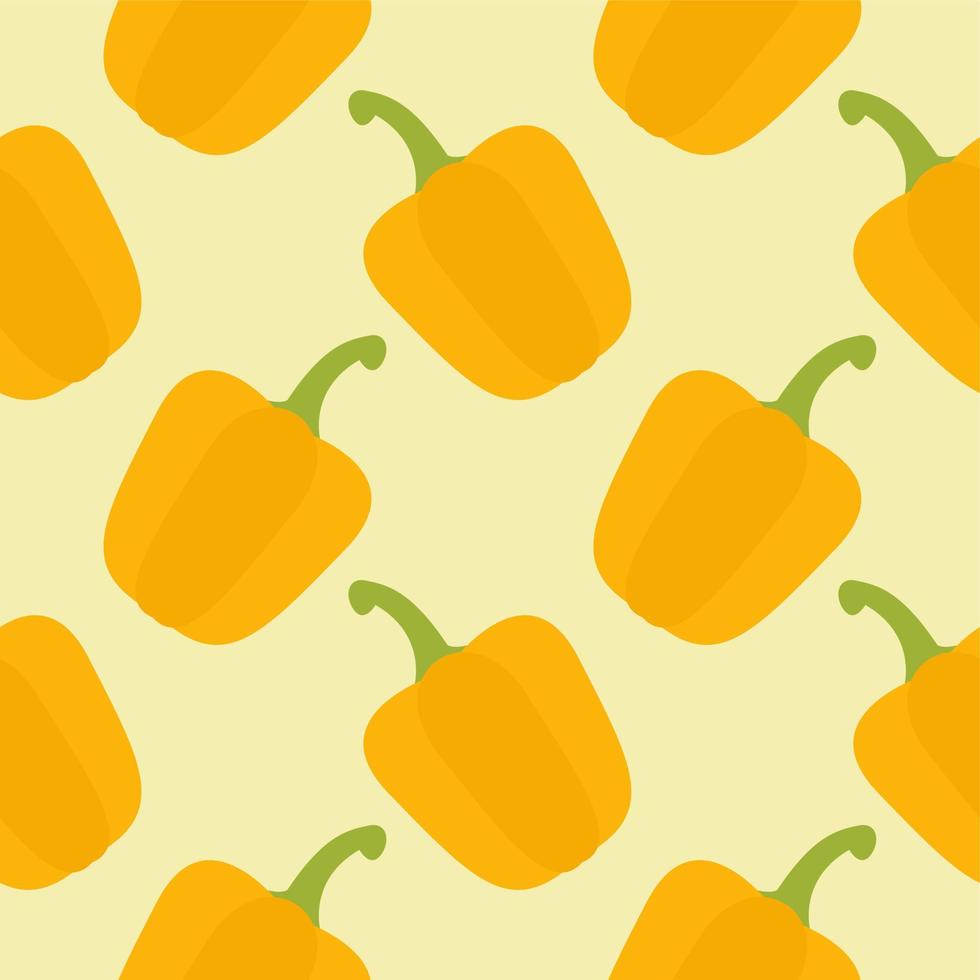 orange paprika seamless pattern. Vegetarian farm fresh product. Best for education or market designs. vector