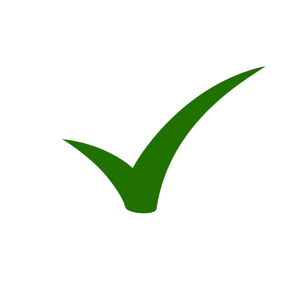 Checkmark icon, vector on transparent background