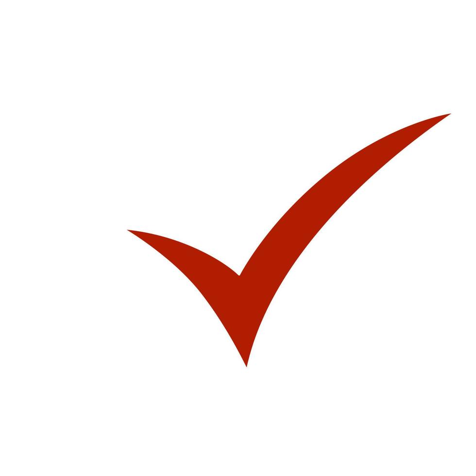 Checkmark icon, vector on transparent background