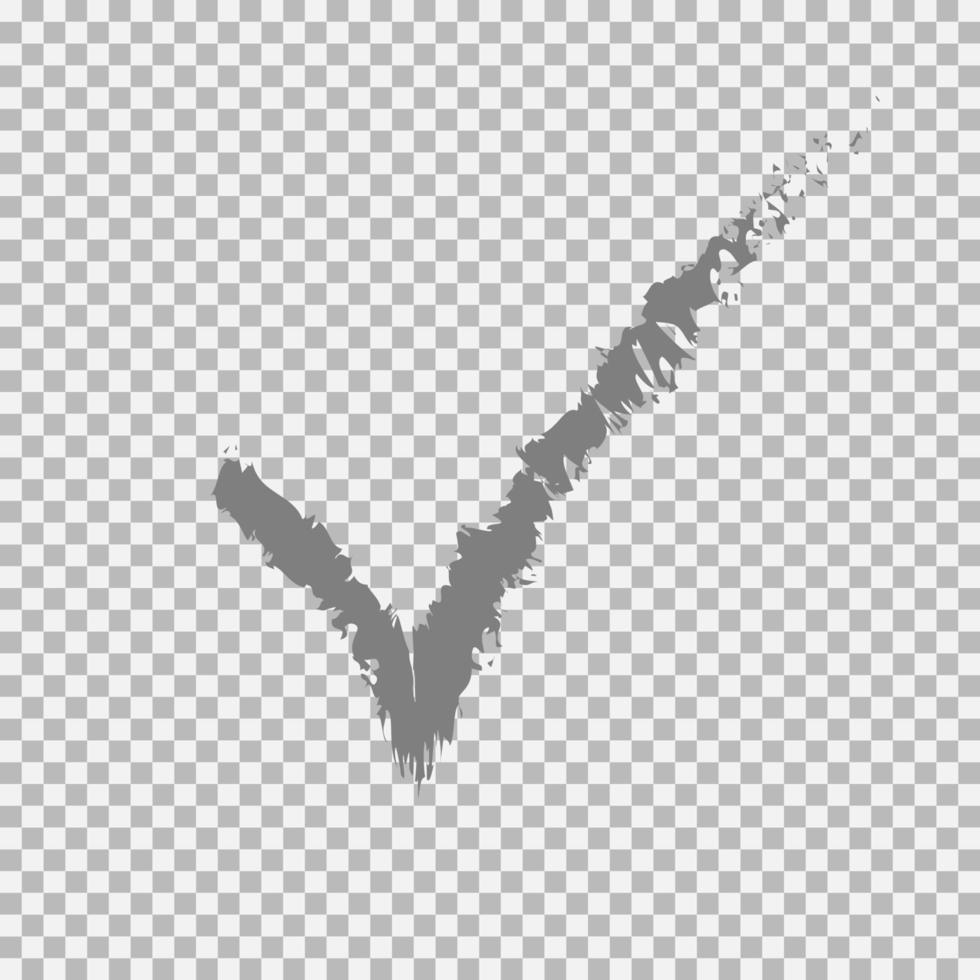 Checkmark icon, vector on transparent background