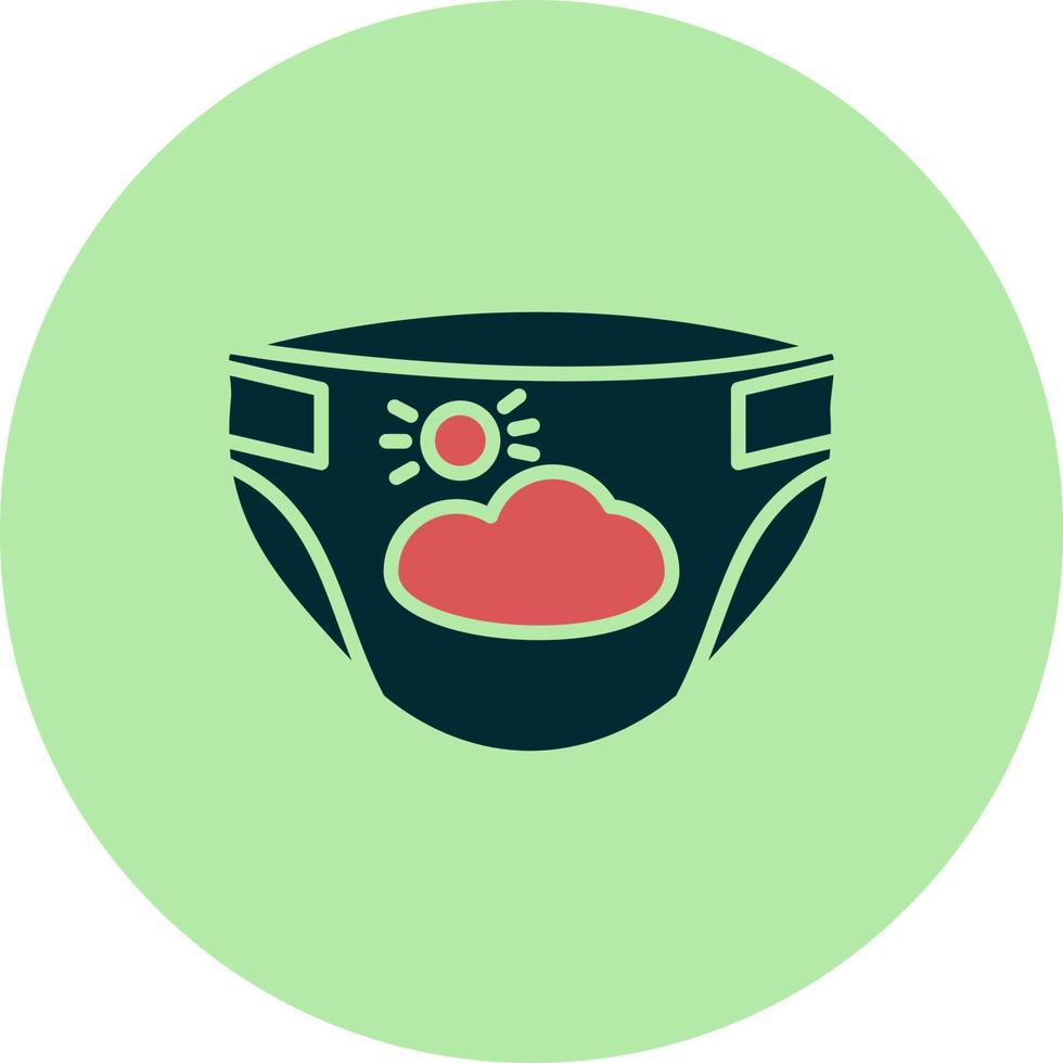 Baby diaper Vector Icon