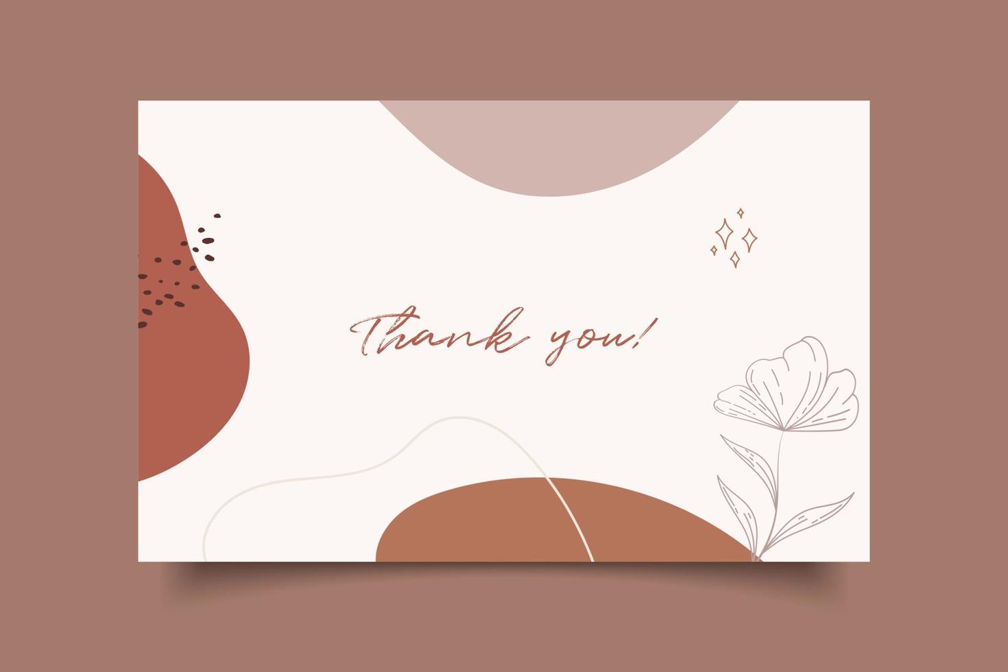 Thank you card template design collection vector