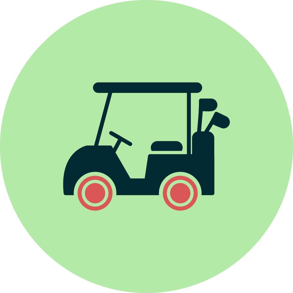 icono de vector de carro de golf