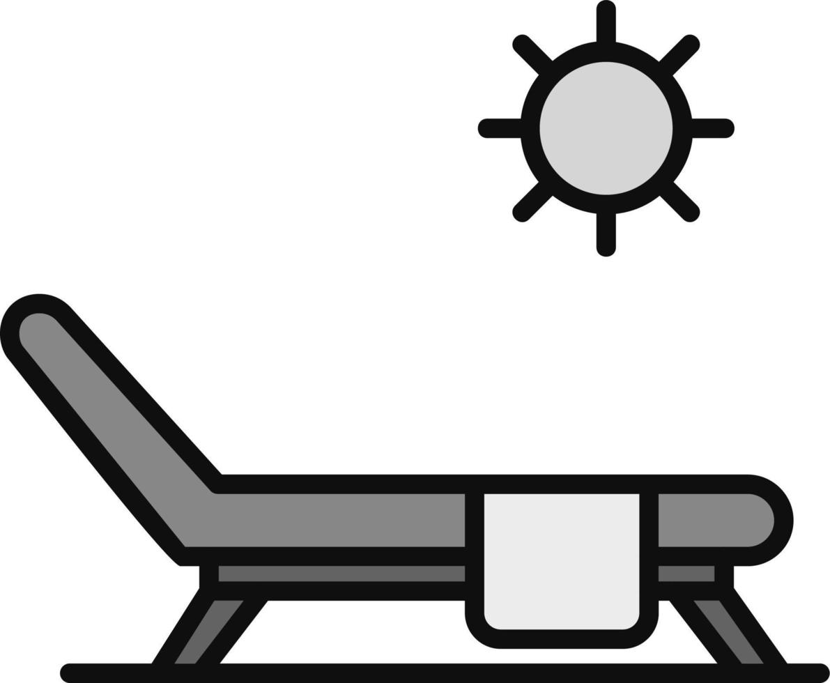 icono de vector de cama de sol