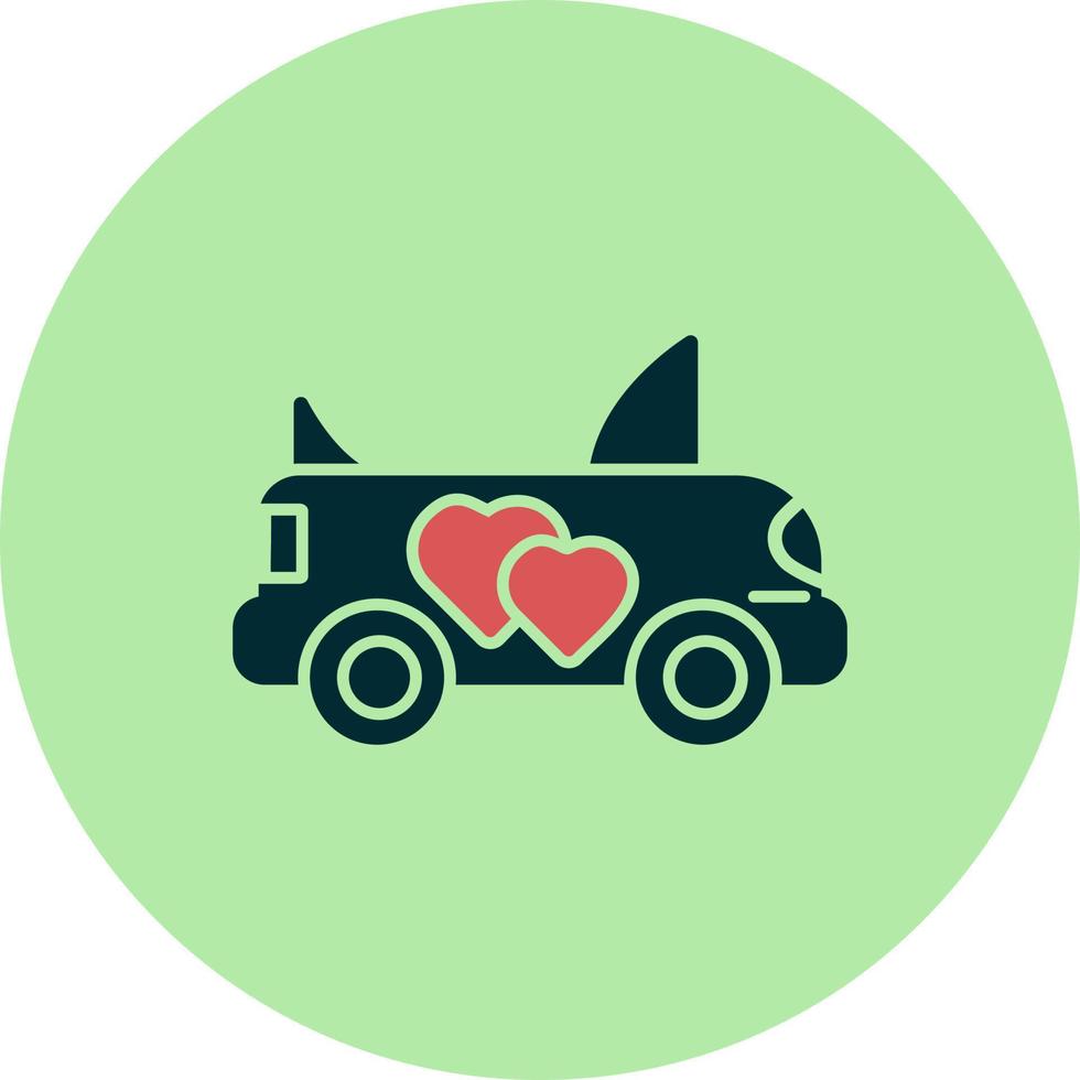 icono de vector de coche de boda