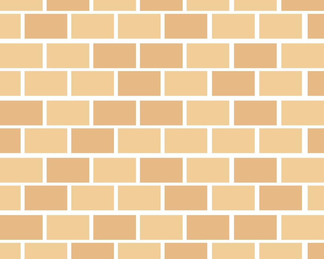 Empty brown brick wall surface for your design. Cartoon vector style.