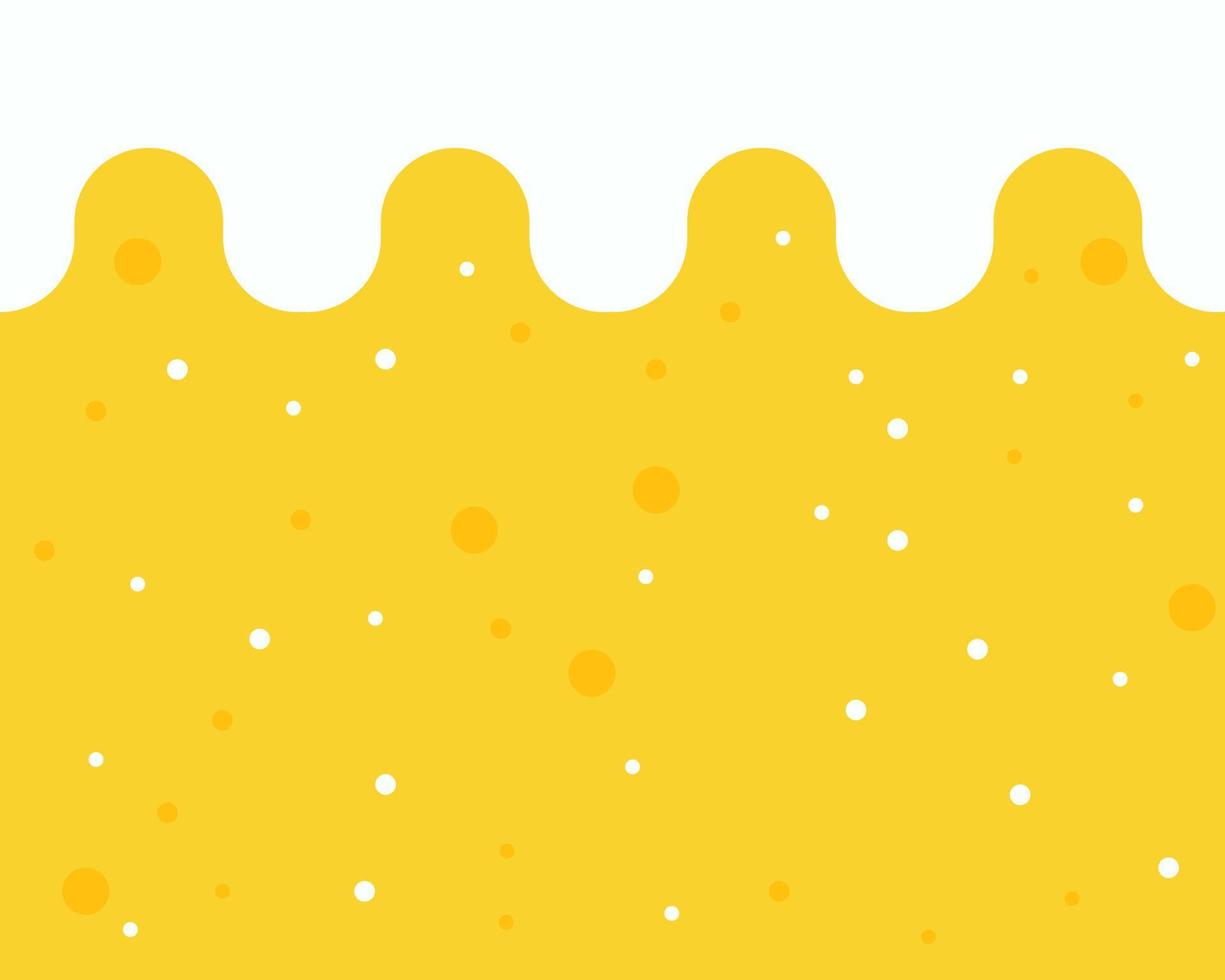 Background beer with foam and  bubbles. Cartoon vector style for your design.